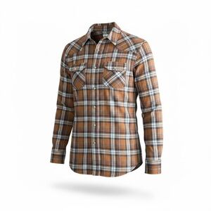 Ariat Men’s Retro Fit Plaid Snap Button Shirt Medium Western Flannel 100% Cotton